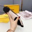 Fendi Black Mesh Flats Ballerinas