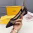 Fendi Black Mesh Flats Ballerinas