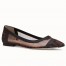 Fendi Black Mesh Flats Ballerinas