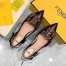 Fendi Black Ankle Strap Slingbacks