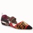 Fendi Multicolour Fabric Sabots Flat Sandals