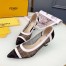 Fendi White Colibri Logo-print Mesh Pumps 55mm