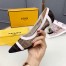 Fendi White Colibri Logo-print Mesh Pumps 55mm