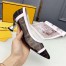 Fendi White Colibri Logo-print Mesh Pumps 55mm