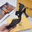 Fendi Black Mesh Colibri Slingbacks 55mm With Rhinestone