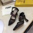 Fendi Multicolor Mesh Colibri Slingbacks 85mm