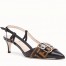 Fendi Black Slingbacks With Pointed Toe And Slender Heel