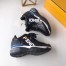 Fendi Black Logo-print Leather Sneakers