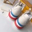 Fendi White Logo-print Leather Sneakers