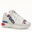 Fendi White Logo-print Leather Sneakers