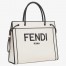 Fendi Large Roma Shopper Bag In Undyed Canvas 