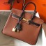 Hermes Bi-Color Birkin 25cm Bag In Brown/Black Clemence Leather