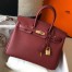 Hermes Birkin 25cm Bag In Bordeaux Clemence Leather