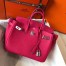 Hermes Birkin 25cm Bag In Rose Red Clemence Leather