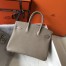 Hermes Birkin 25cm Bag In Tourterelle Clemence Leather