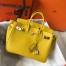 Hermes Birkin 25cm Bag In Soleil Clemence Leather