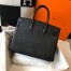 Hermes Birkin 30cm Bag In Black Clemence Leather