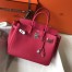 Hermes Birkin 30cm Bag In Rose Red Clemence Leather