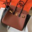 Hermes Bi-Color Birkin 35cm Bag In Brown/Black Clemence Leather