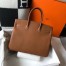 Hermes Birkin 35cm Bag In Gold Clemence Leather