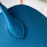 Hermes Bolide 1923 Mini Handmade Bag In Blue Frida Chevre Mysore Leather