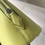 Hermes Bolide 1923 Mini Handmade Bag In Jaune Bourgeon Chevre Mysore Leather 