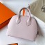 Hermes Bolide 1923 Mini Handmade Bag In Mauve Pale Chevre Mysore Leather 