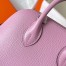 Hermes Bolide 1923 Mini Handmade Bag In Mauve Sylvestre Chevre Mysore Leather