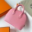 Hermes Bolide 1923 Mini Handmade Bag In Rose Confetti Chevre Mysore Leather 