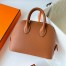 Hermes Bolide 1923 Mini Handmade Bag In Gold Evercolor Calfskin 