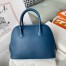 Hermes Bolide 1923 25 Handmade Bag In Deep Blue Evercolor Calfskin