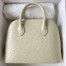 Hermes Bolide 1923 25 Handmade Bag In Parchemin Ostrich Leather 
