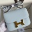 Hermes Constance 18 Handmade Bag In Blue Brume Epsom Calfskin 