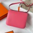 Hermes Constance 18 Handmade Bag In Rose Lipstick Evercolor Calfskin