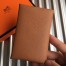 Hermes Brown Epsom Calvi Card Holder