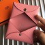  Hermes Pink Epsom Calvi Card Holder