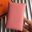  Hermes Pink Epsom Calvi Card Holder