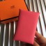 Hermes Rose Azalee Epsom Calvi Card Holder