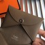 Hermes Taupe Epsom Calvi Card Holder