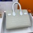 Hermes Snow Sac Faubourg Birkin 20 Sellier Limited Edition Bag