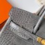 Hermes Birkin 25 Retourne Handmade Bag in Gris Ciment Shiny Alligator Leather