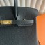 Hermes Birkin 25 Retourne Handmade Bag in Black Madame Calfskin