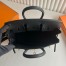 Hermes Birkin 25 Retourne Handmade Bag in Black Madame Calfskin