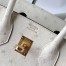 Hermes Birkin 25 Retourne Handmade Bag In Beton Ostrich Leather