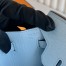 Hermes Birkin 25 Sellier Handmade Bag in Blue Brume Epsom Calfskin