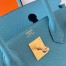 Hermes Birkin 25 Sellier Handmade Bag In Celeste Epsom Calfskin