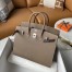 Hermes Birkin 25 Sellier Handmade Bag In Taupe Epsom Calfskin