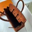 Hermes Birkin 25 Retourne Handmade Bag In Brown Doblis Suede Leather 