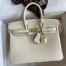 Hermes Birkin 25 Retourne Handmade Bag In Nata Swift Calfskin