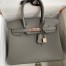 Hermes Birkin 30 Retourne Handmade Bag In Gris Meyer Clemence Leather